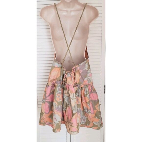 NEW FREE PEOPLE DESERTED ISLAND MINI DRESS IN RAINFOREST COMBO XSMALL - Picture 8 of 11